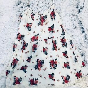 Floral dress with white background